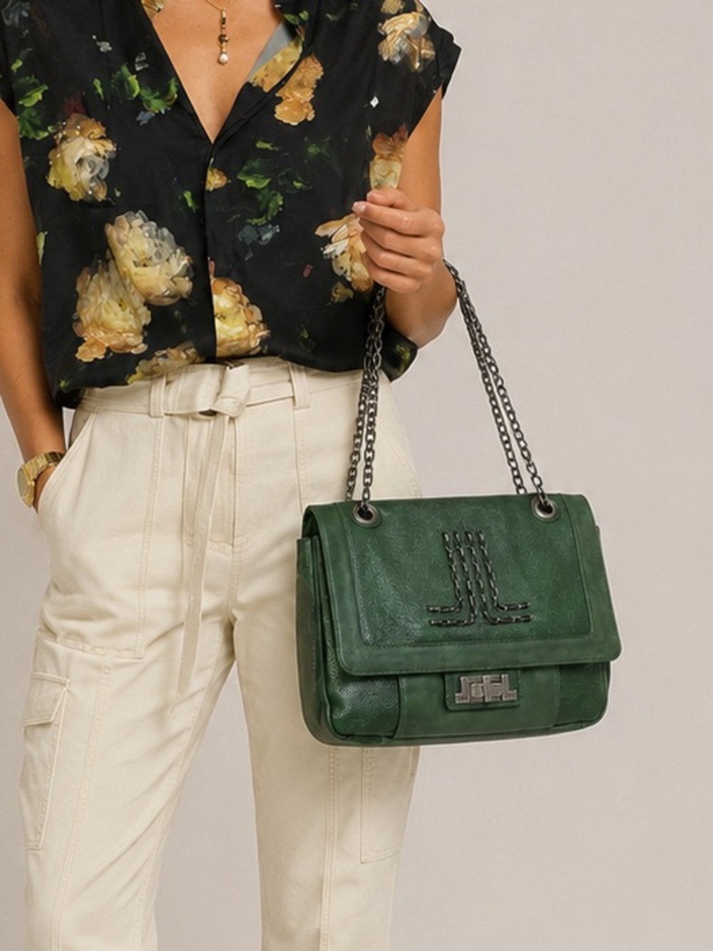 Lanvin Paris JL Chain Flap Bag – Forest Green – Alber Elbaz Era